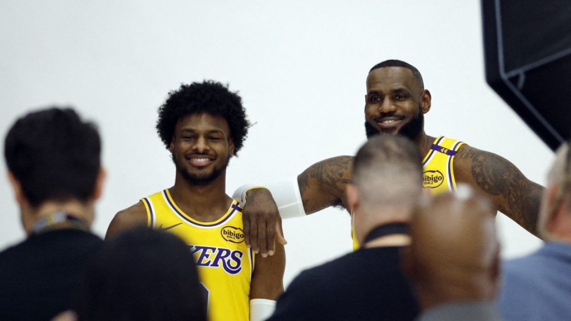 LeBron James says training with his son Bronny for the next NBA season "is pure joy"